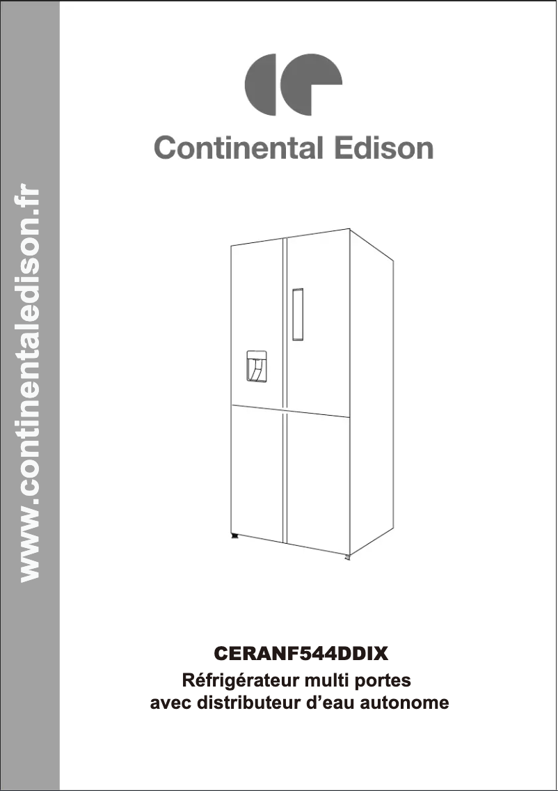 Page n°1 - Manuel utilisateur Continental Edison CERANF544DDIX