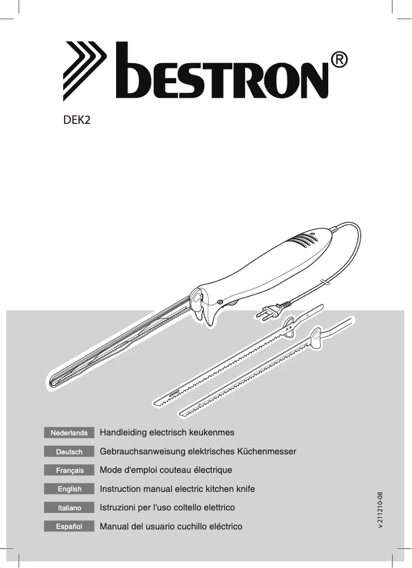 Page n°1 - Manuel utilisateur Bestron DEK2