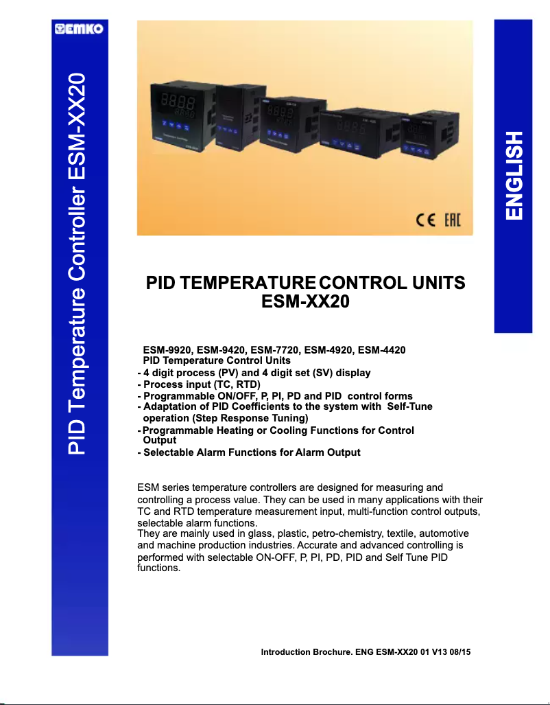 Page n°1 - Manuel utilisateur Emko ESM-4920