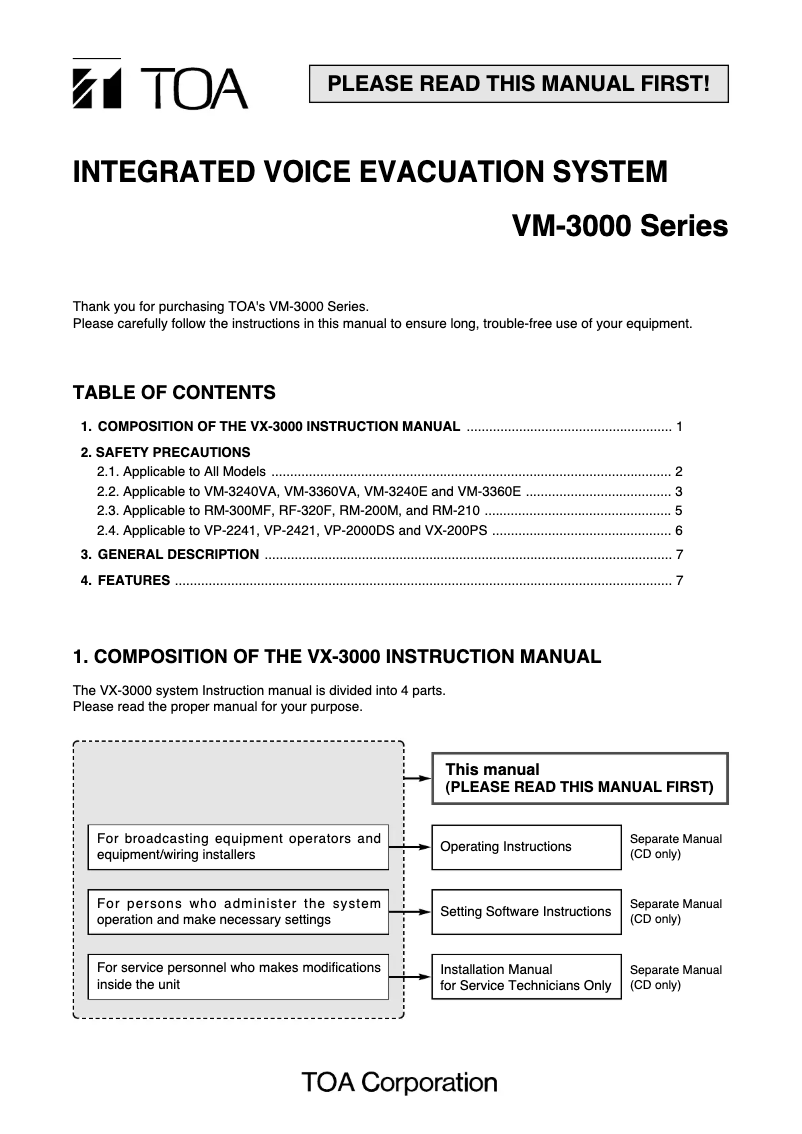 Image de la première page du manuel de l'appareil RM-320F