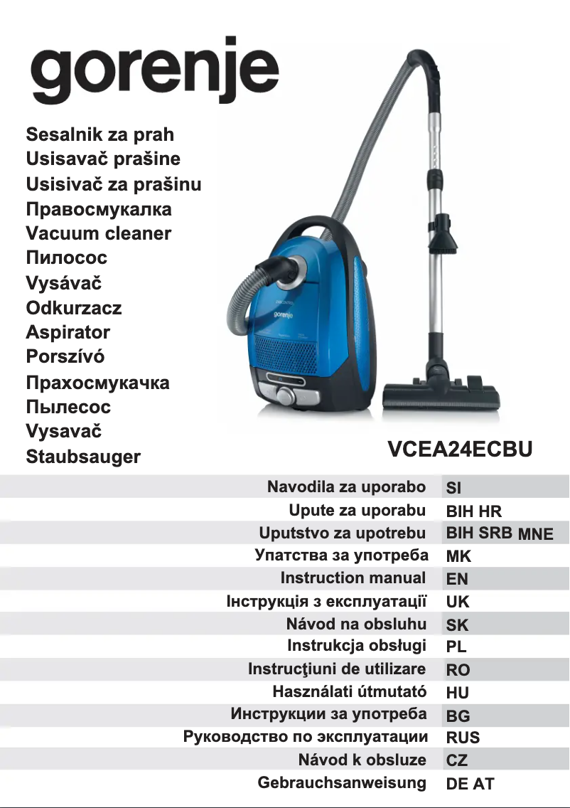 Page n°1 - Manuel utilisateur Gorenje VCEA24ECBU