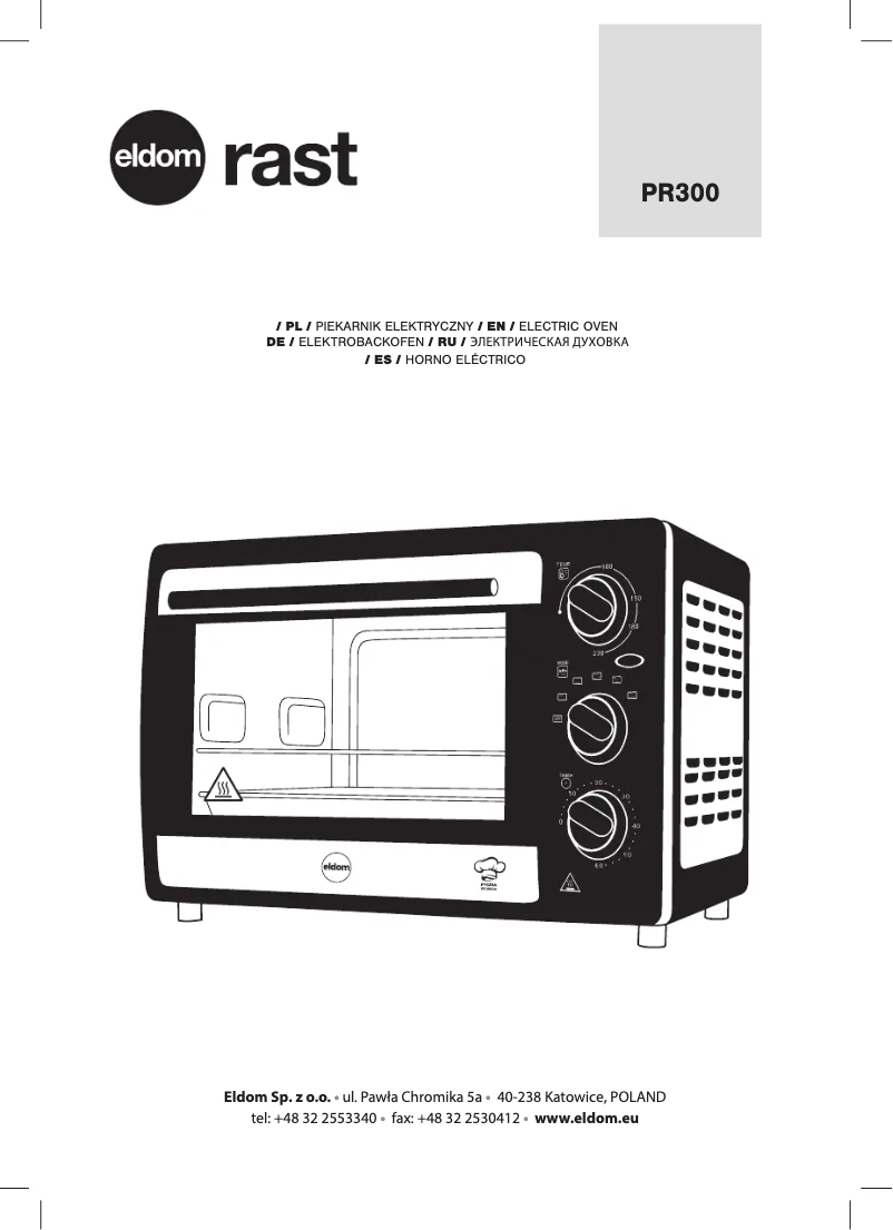 Page 1 de la notice Manuel utilisateur Eldom Rast PR300