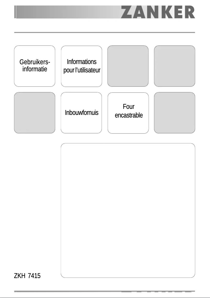 Image de la première page du manuel de l'appareil ZKH7415W