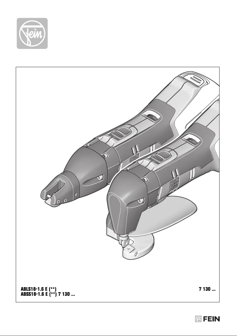 Page 1 of the manual User Manual Fein ABLS 18 1.6 E Select