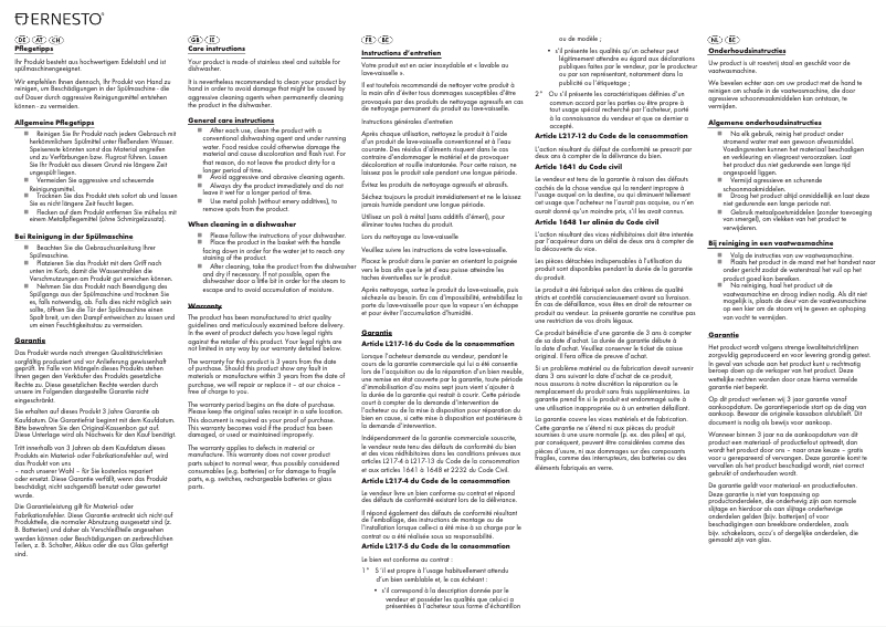 Image de la première page du manuel de l'appareil HG04852