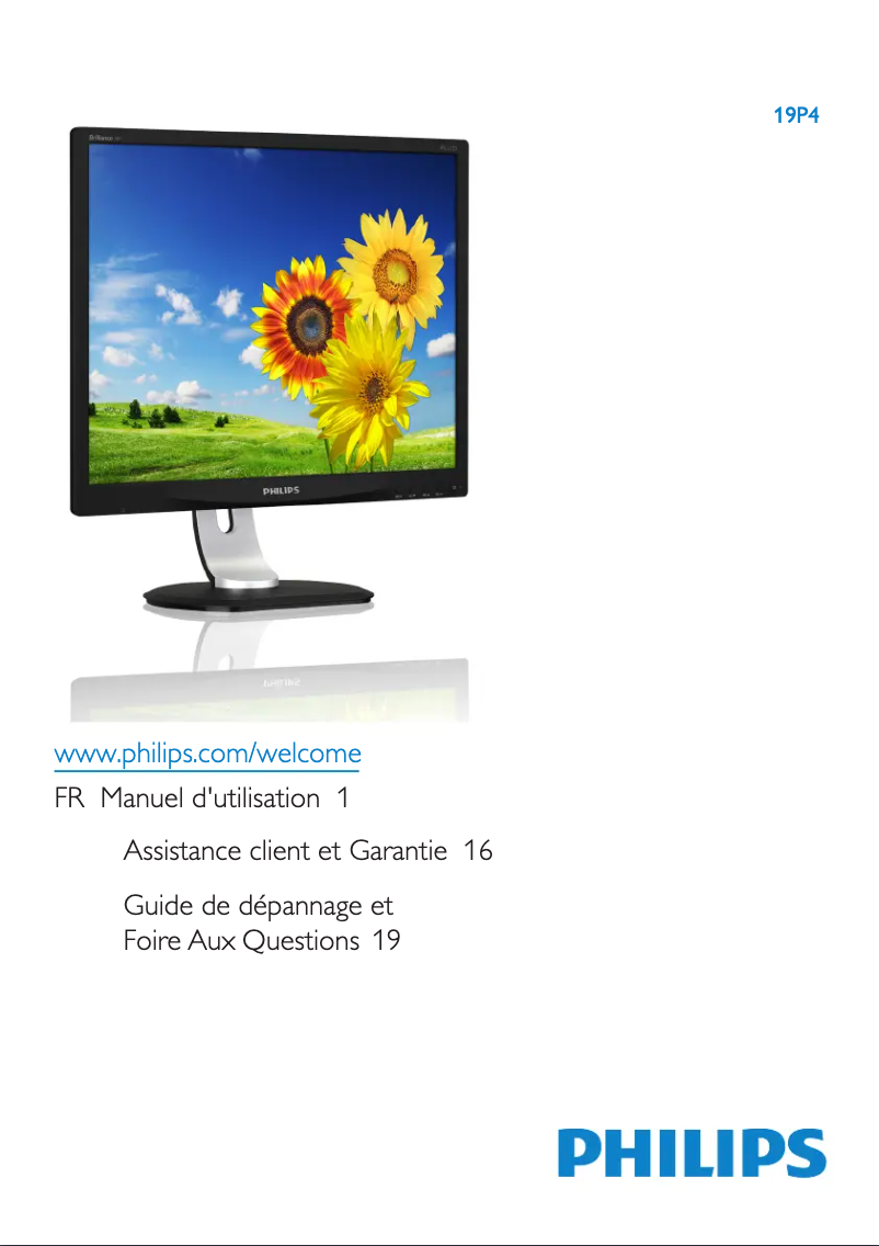 Image de la première page du manuel de l'appareil Brilliance 19P4QYEB