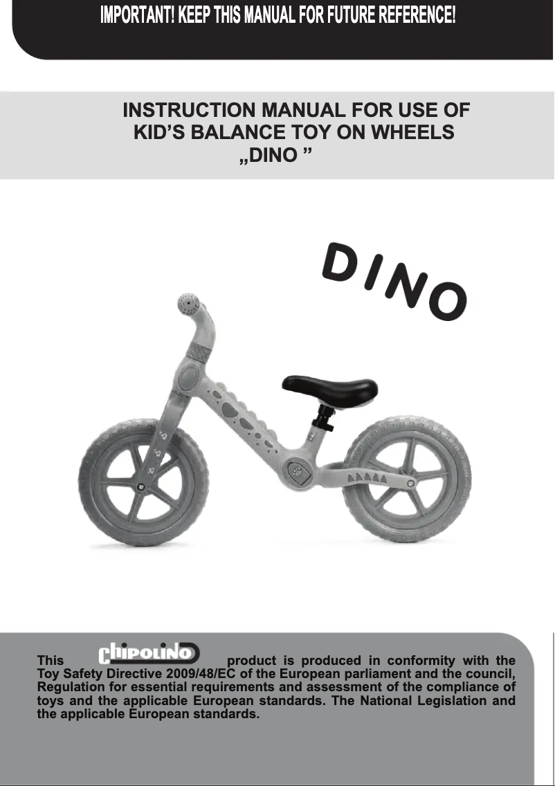 Página 1 del manual Manual de usuario Chipolino Dino