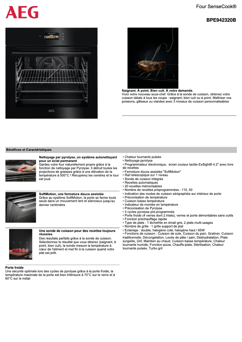 Image de la première page du manuel de l'appareil BPE942320B