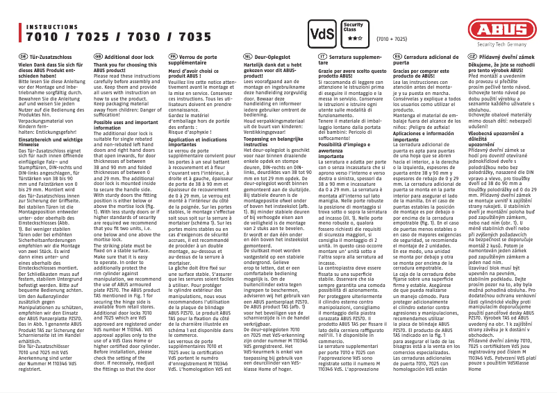 Image de la première page du manuel de l'appareil 7010