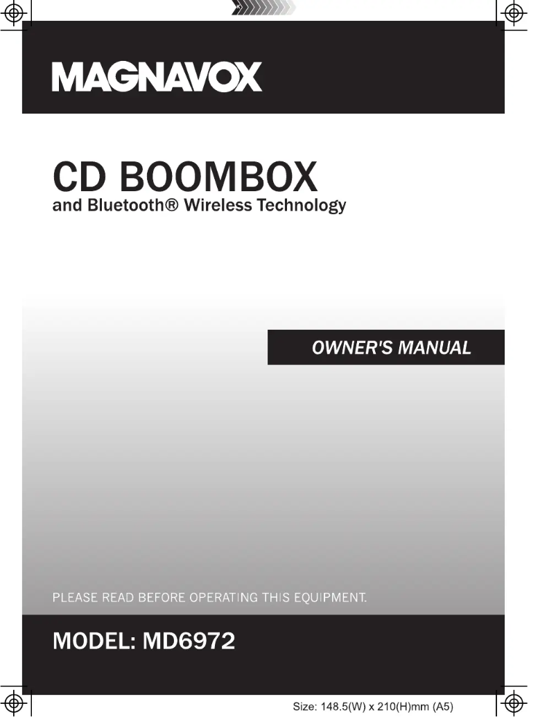 First page image of the manual for MD6972