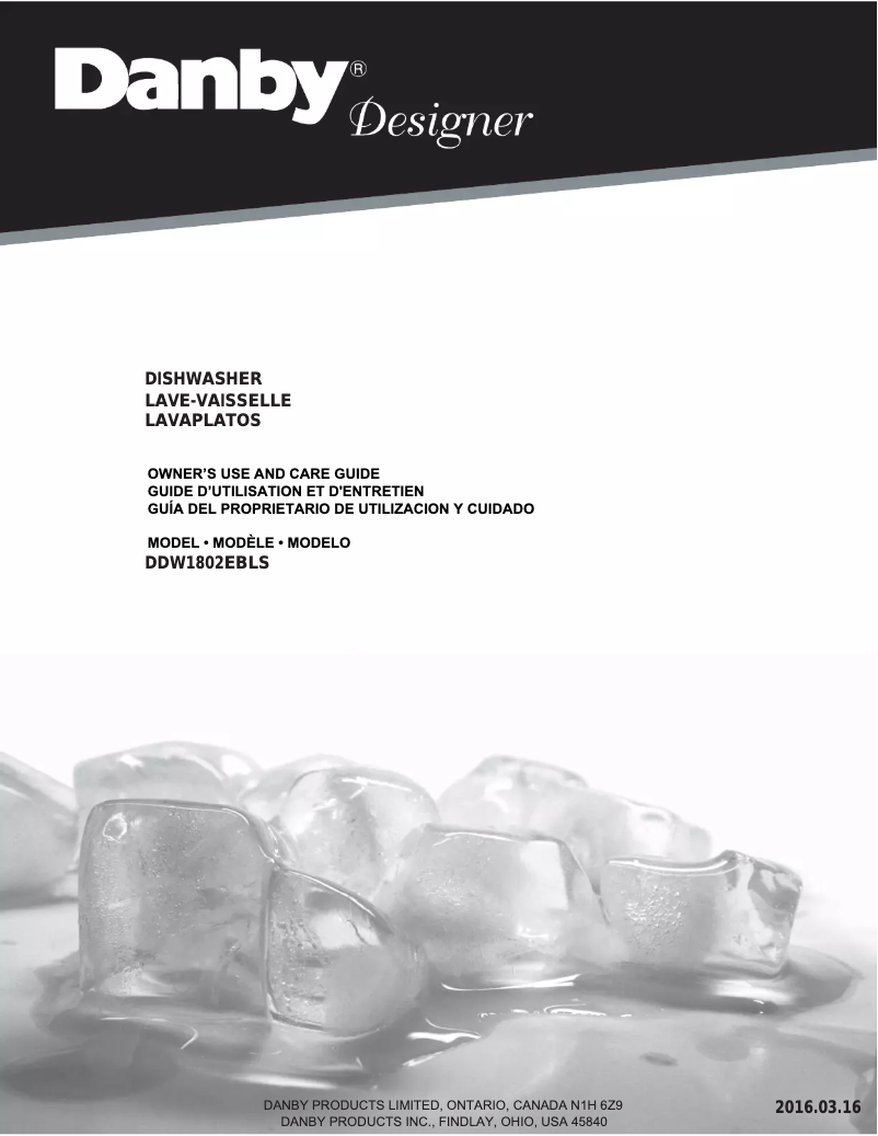 Page n°1 - Mode d'emploi Danby DDW1802EBLS