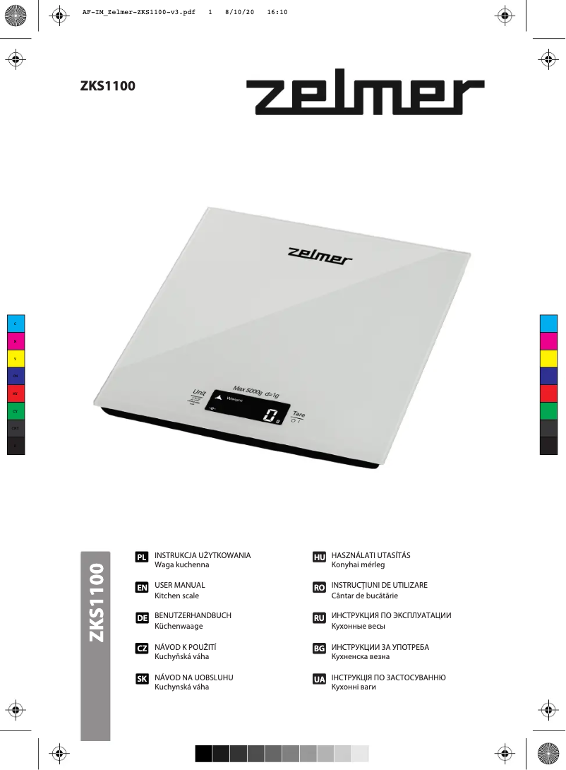 Página 1 del manual Manual de usuario Zelmer ZKS1100W