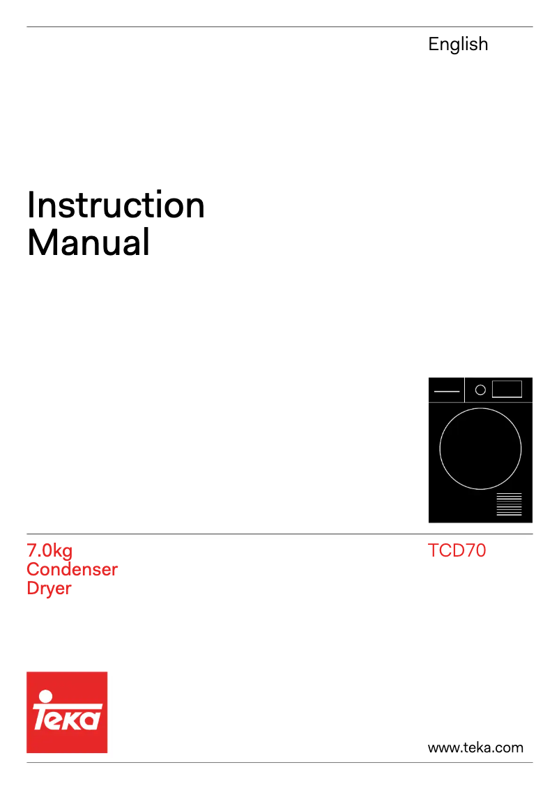 Image de la première page du manuel de l'appareil TCD70
