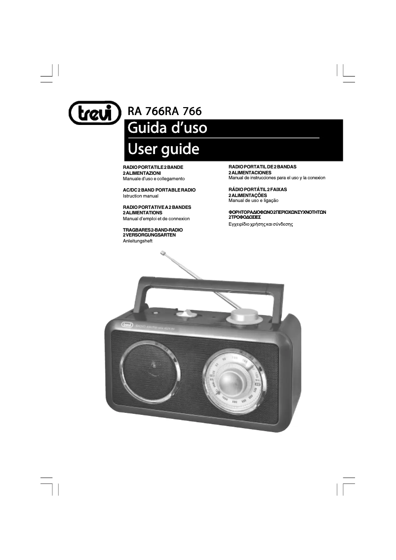 Image de la première page du manuel de l'appareil RA 766