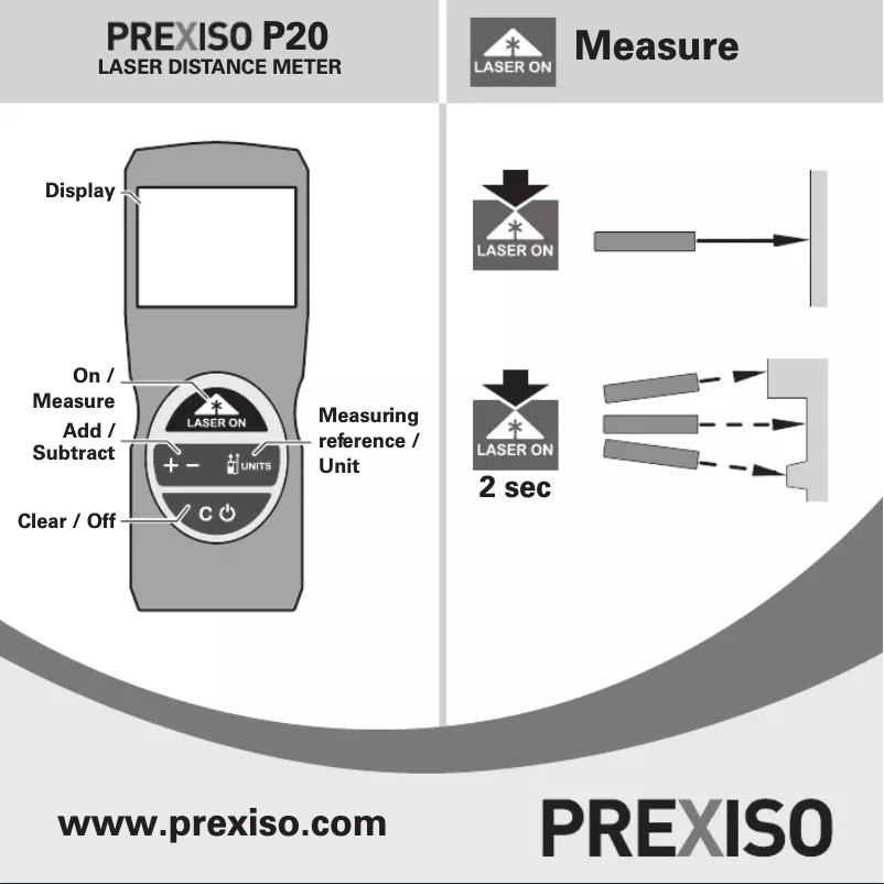 Image de la première page du manuel de l'appareil P20