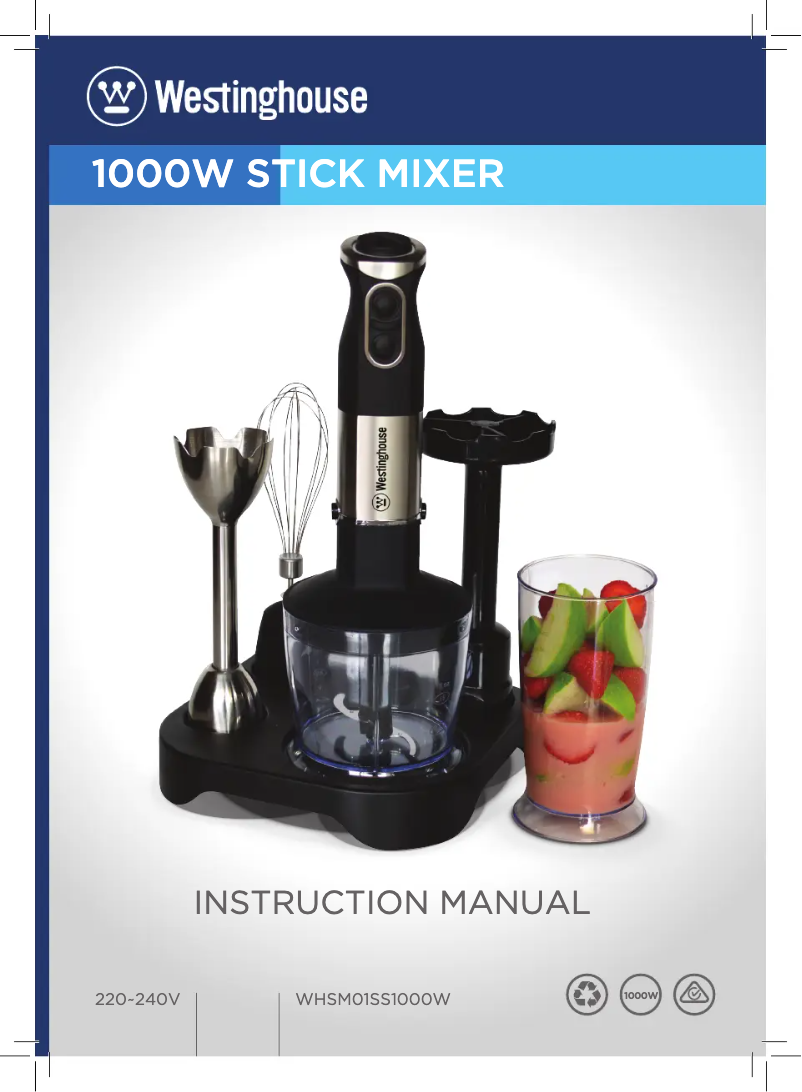 Page 1 de la notice Mode d'emploi Westinghouse WHSM01SS
