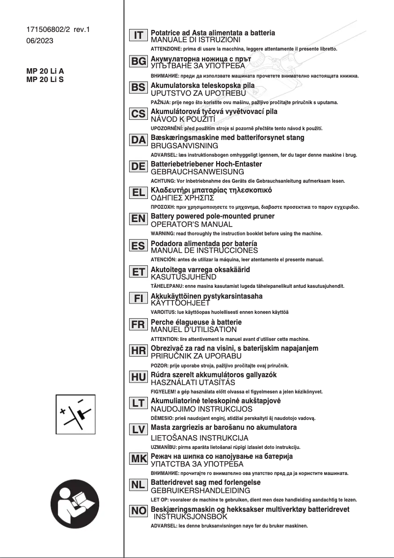 Page n°1 - Manuel utilisateur Stiga MT 100e Kit