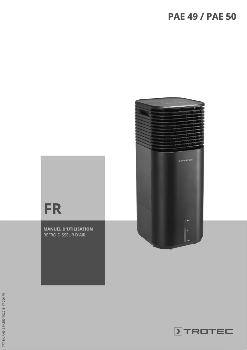 Image de la première page du manuel de l'appareil PAE 50