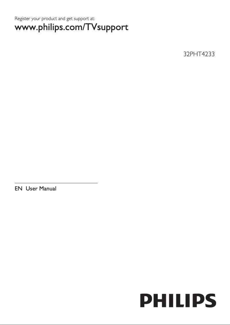 Image de la première page du manuel de l'appareil 32PHT4233S