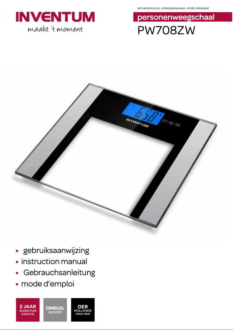 Page 1 de la notice Manuel utilisateur Inventum PW708ZW