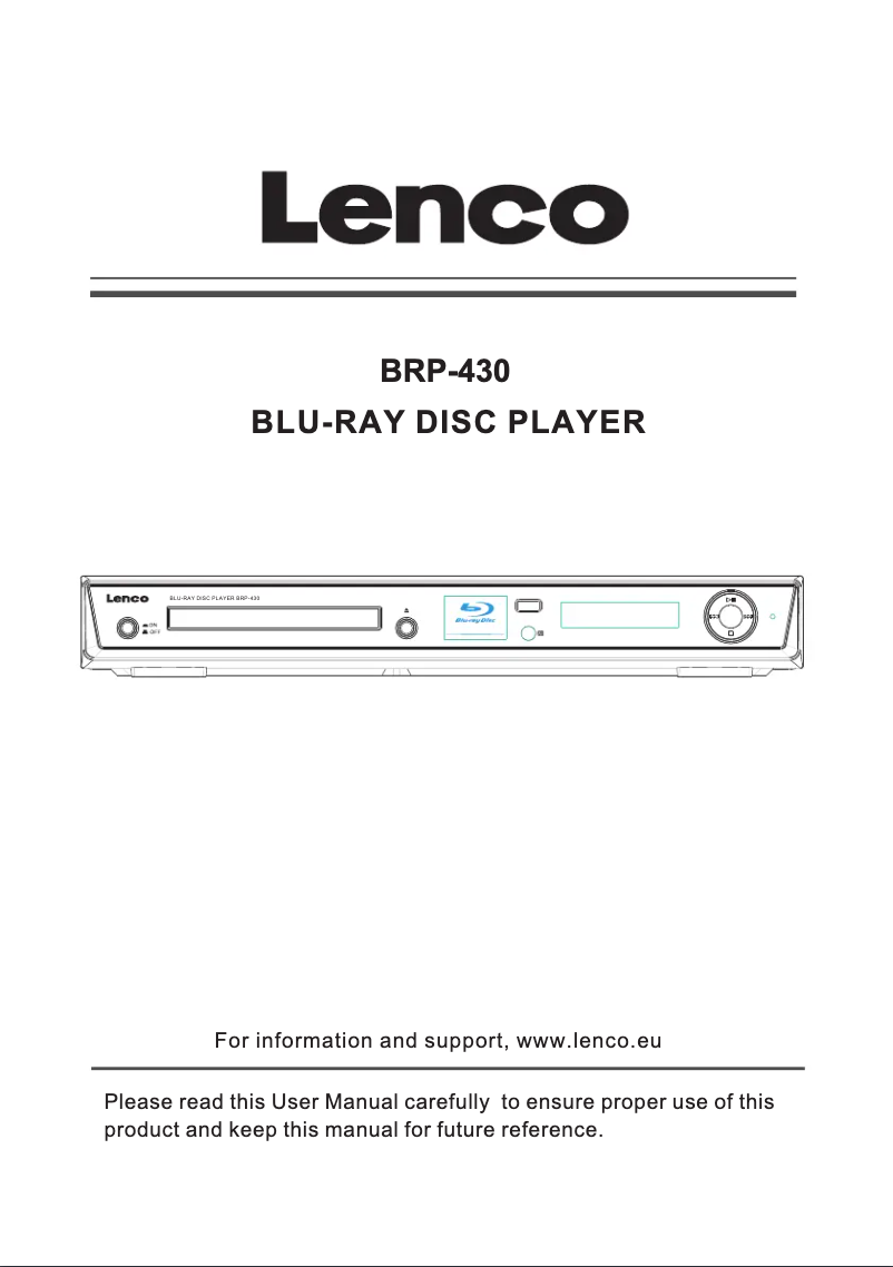 Image de la première page du manuel de l'appareil BRP-430