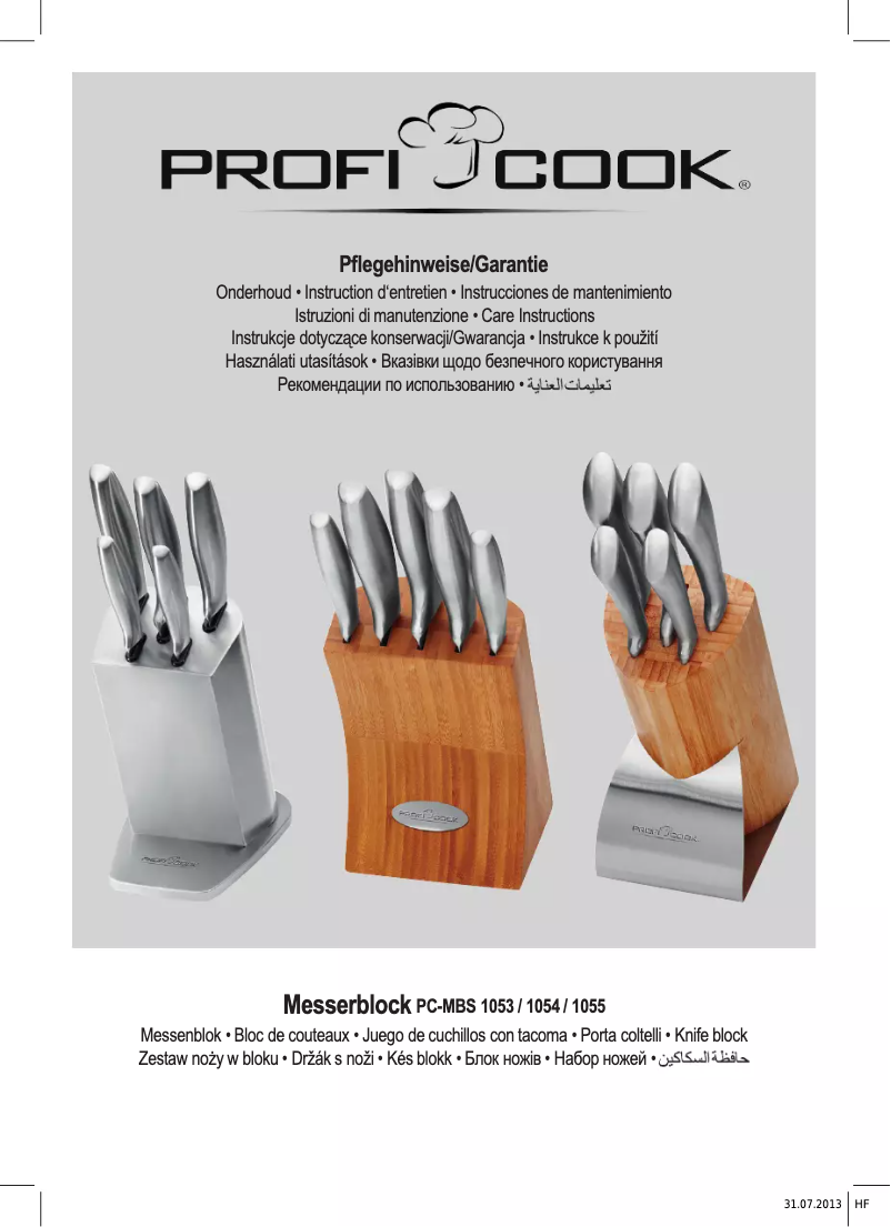 Page 1 de la notice Manuel utilisateur ProfiCook PC-MBS 1053