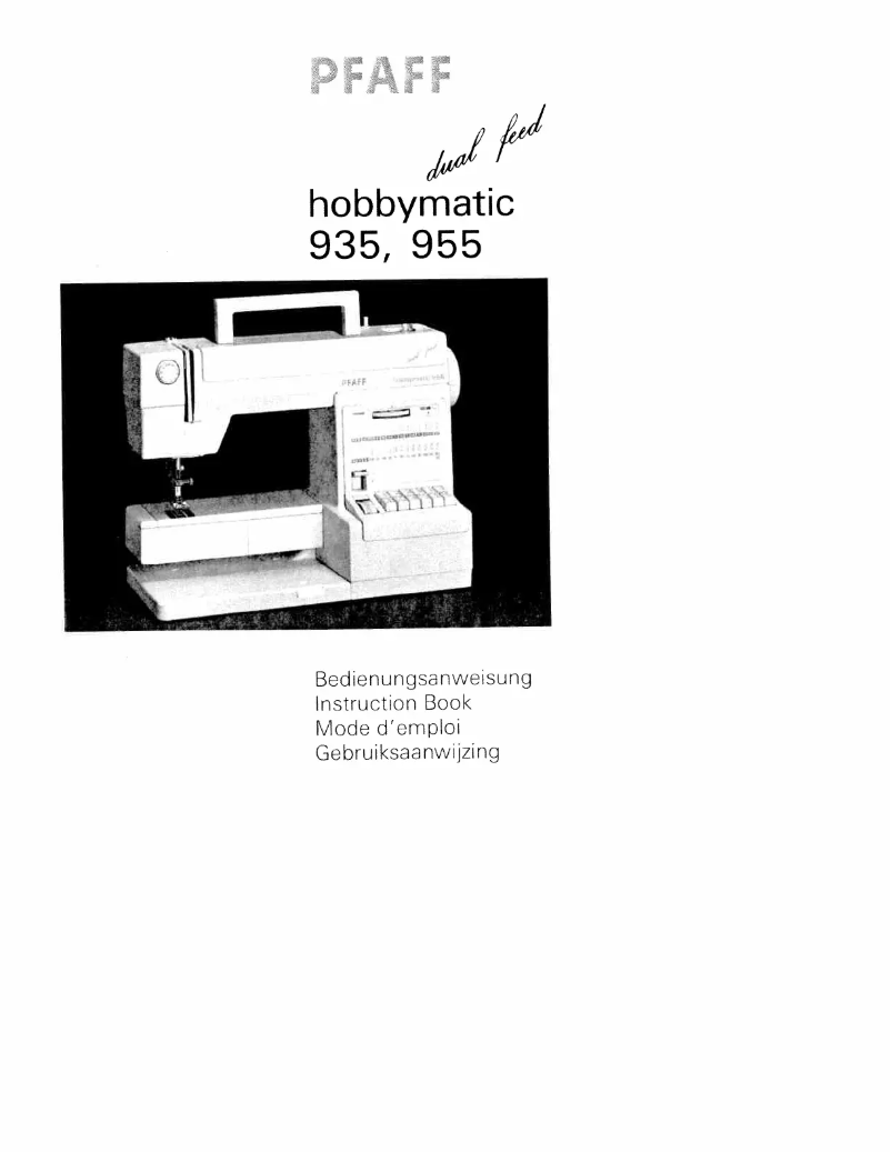 Page n°1 - Manuel utilisateur Pfaff Hobby 955