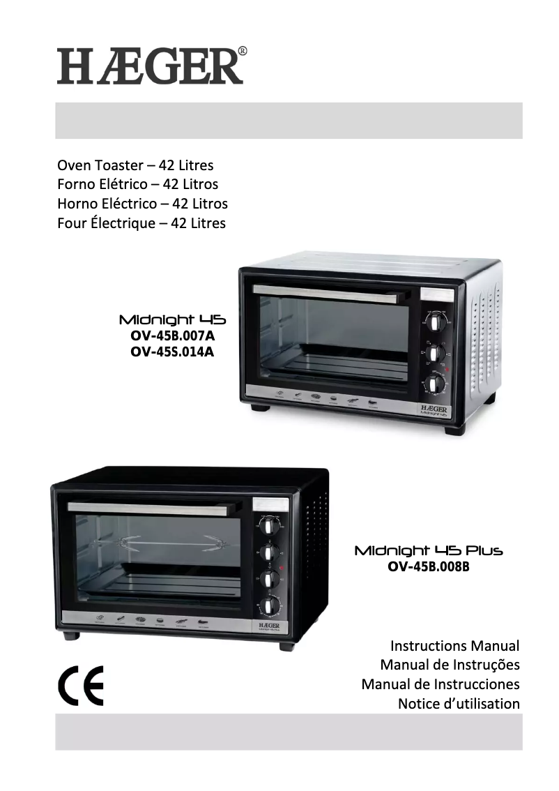 Page n°1 - Manuel utilisateur Haeger Midnight 45