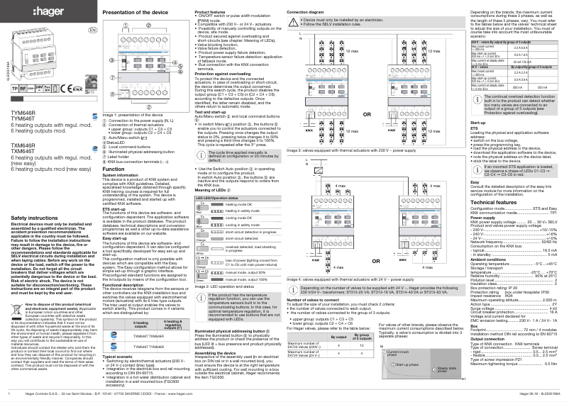 Image de la première page du manuel de l'appareil TXM646T