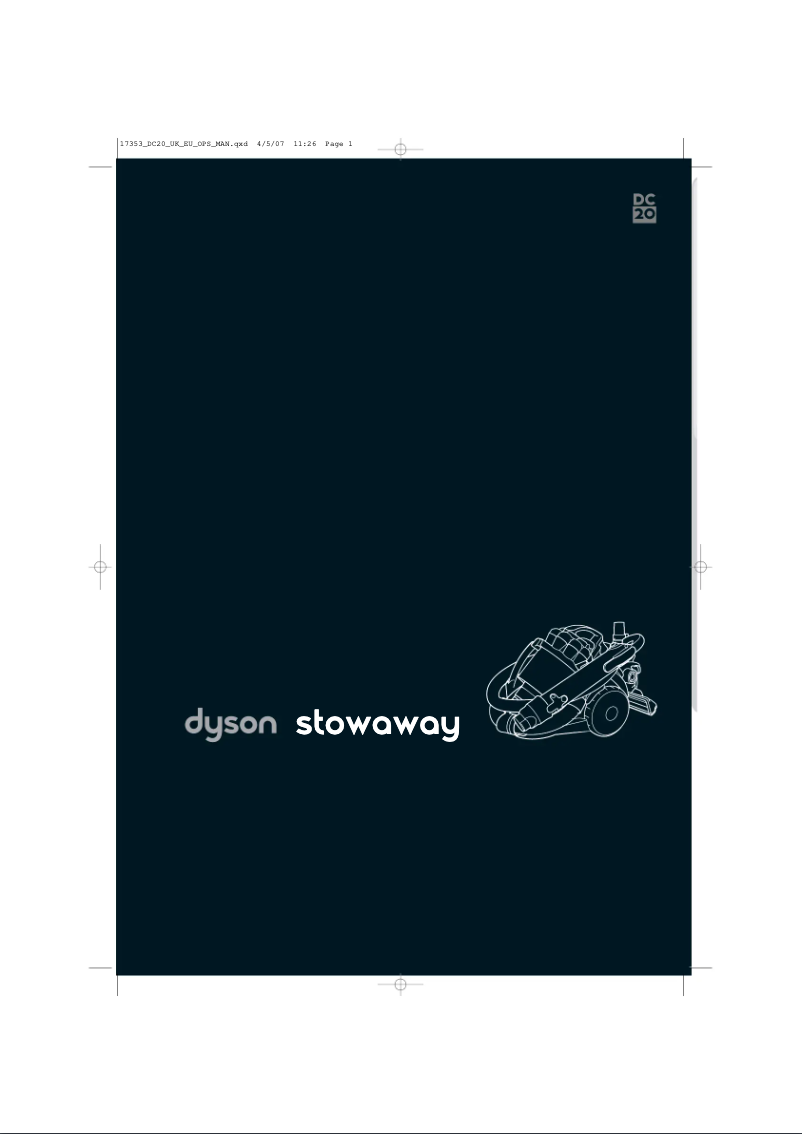 Page n°1 - Manuel utilisateur Dyson DC20 Stowaway