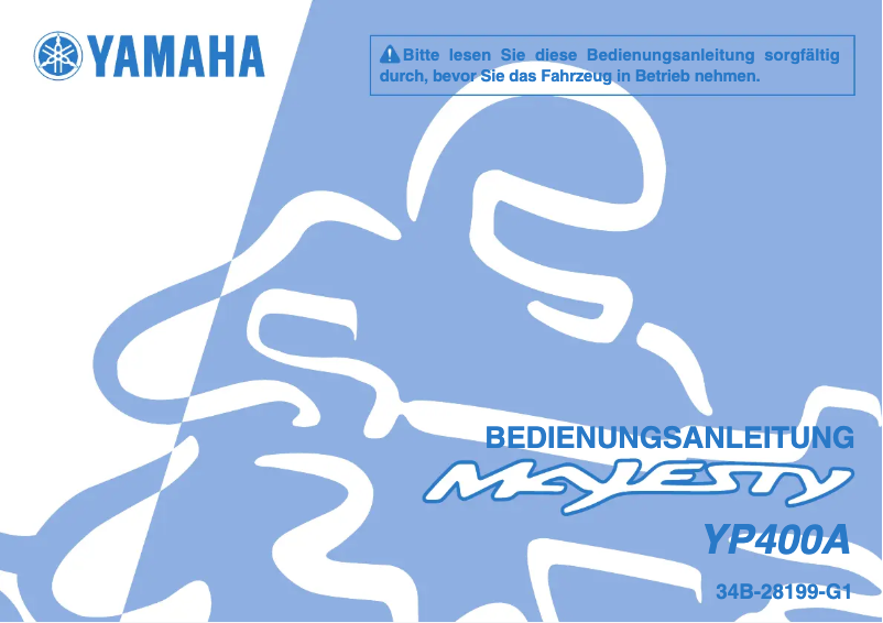 Page n°1 - Manuel utilisateur Yamaha Majesty400 (2009)