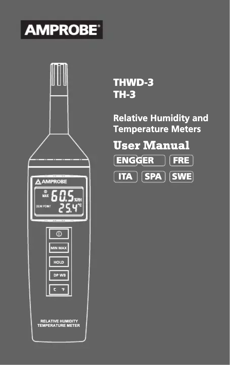 Page 1 de la notice Mode d'emploi Amprobe TH-3