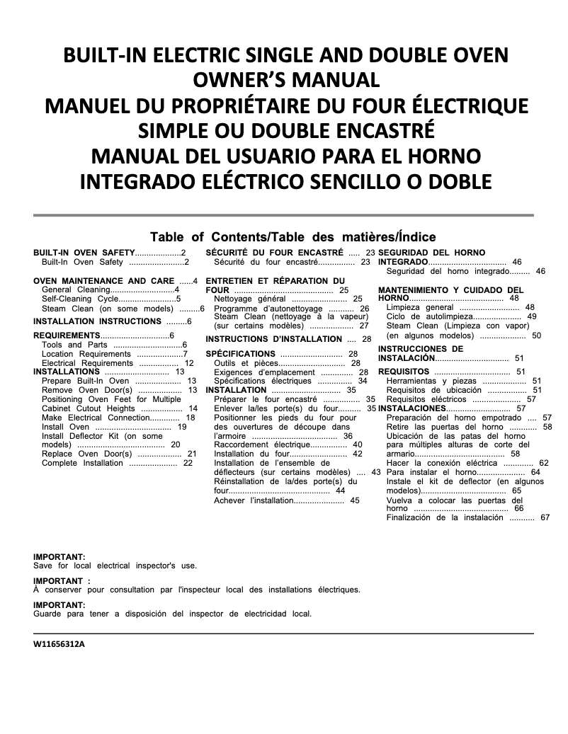 Image de la première page du manuel de l'appareil MEW9630FZ