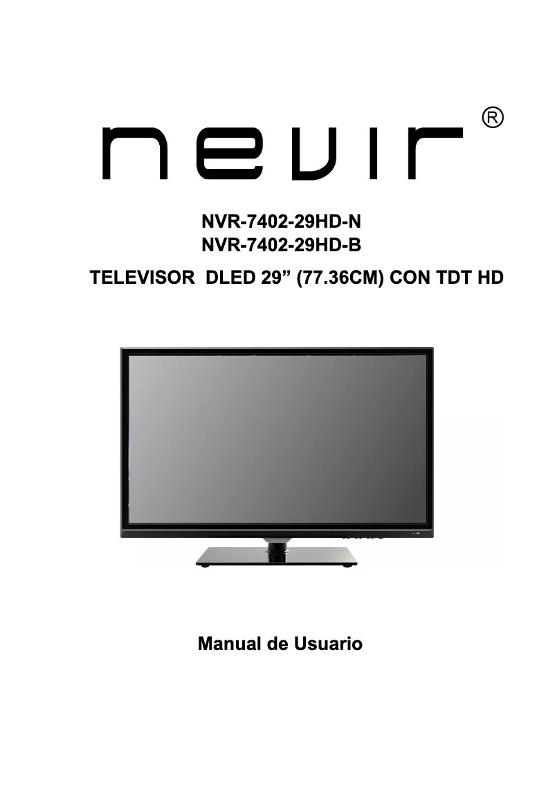 Page n°1 - Manuel utilisateur Nevir NVR-7402-29HD-N