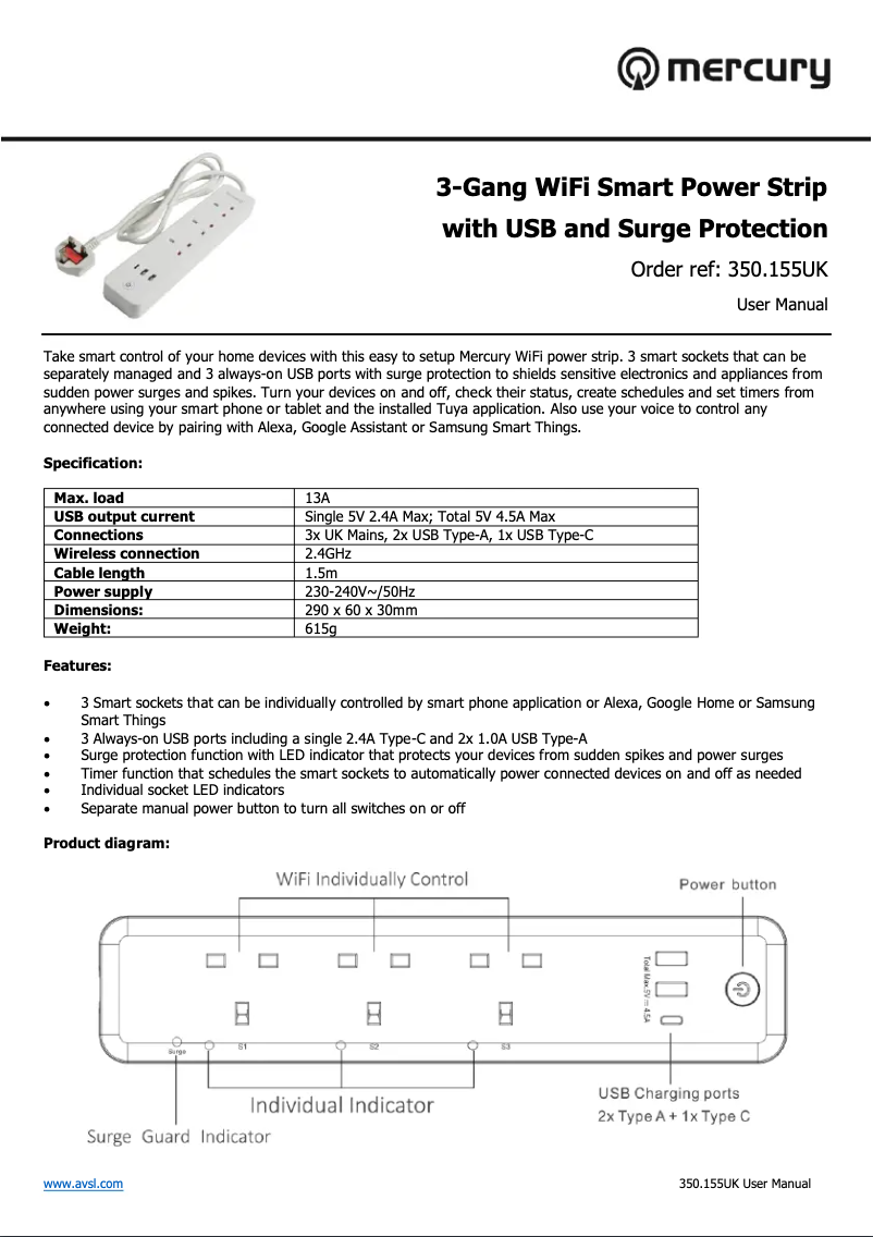 Page 1 de la notice Manuel utilisateur Mercury WF-E3