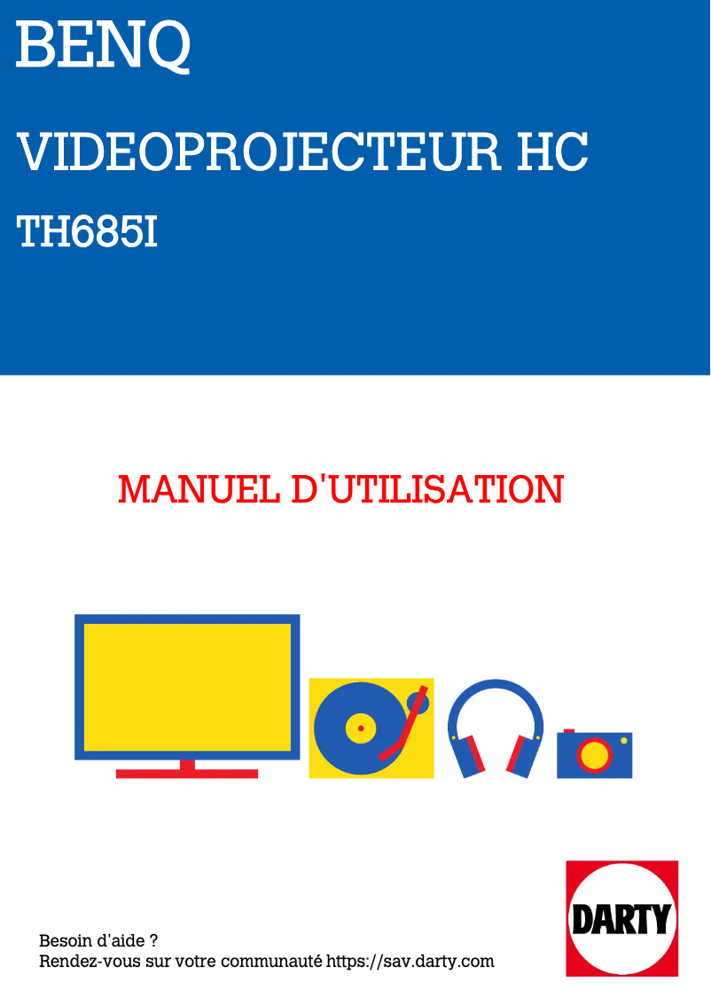 Page 1 de la notice Manuel utilisateur BenQ TH685i