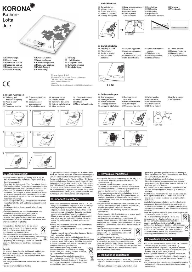 Page n°1 - Manuel utilisateur Korona Jule 70211