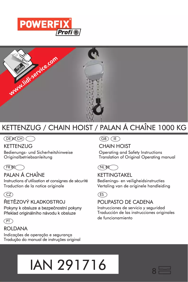 Page 1 de la notice Manuel utilisateur Powerfix Mecanismo de