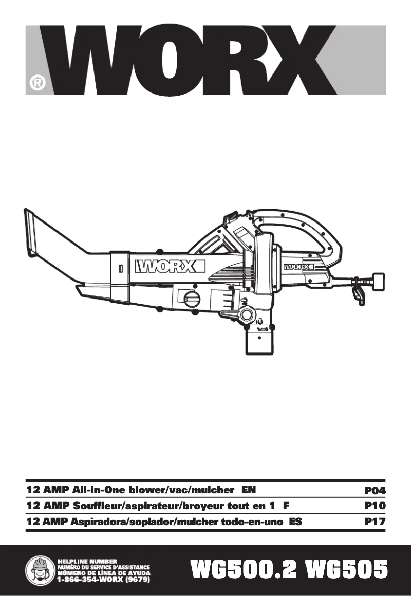 Page 1 de la notice Manuel utilisateur Worx WG505