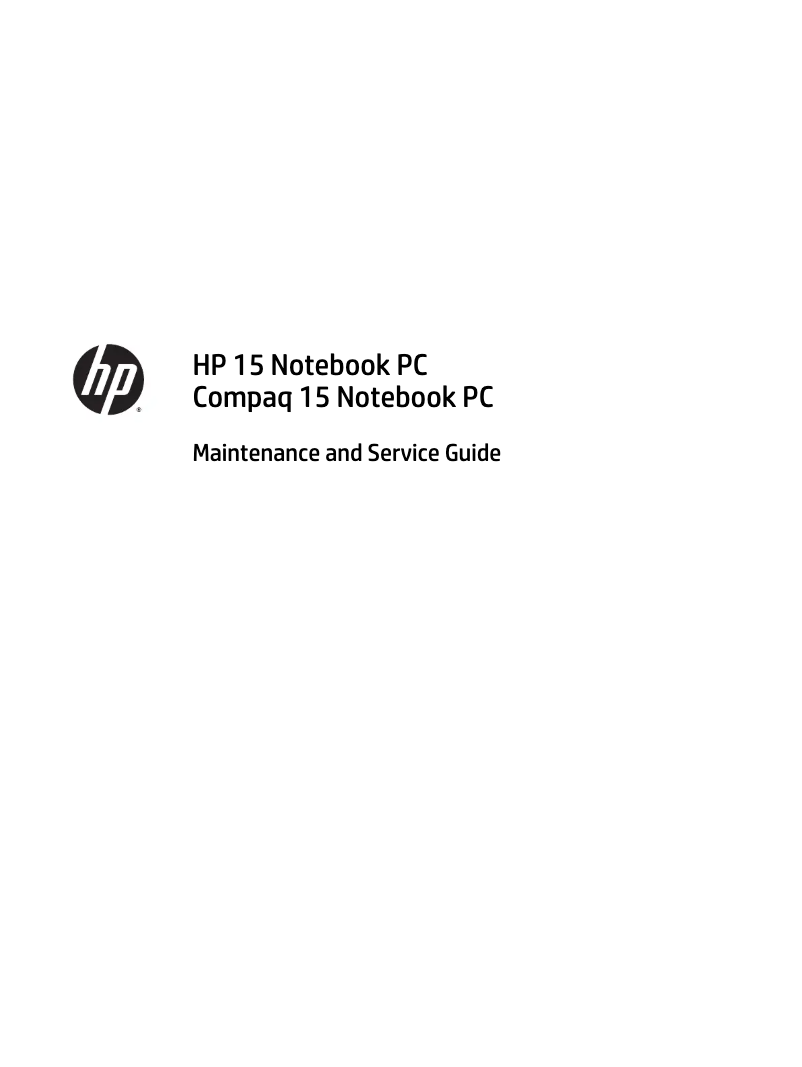 Page 1 de la notice Manuel utilisateur HP 15-AC023DS