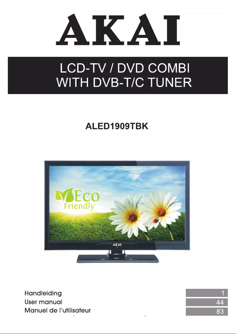 Image de la première page du manuel de l'appareil ALED1909TBK