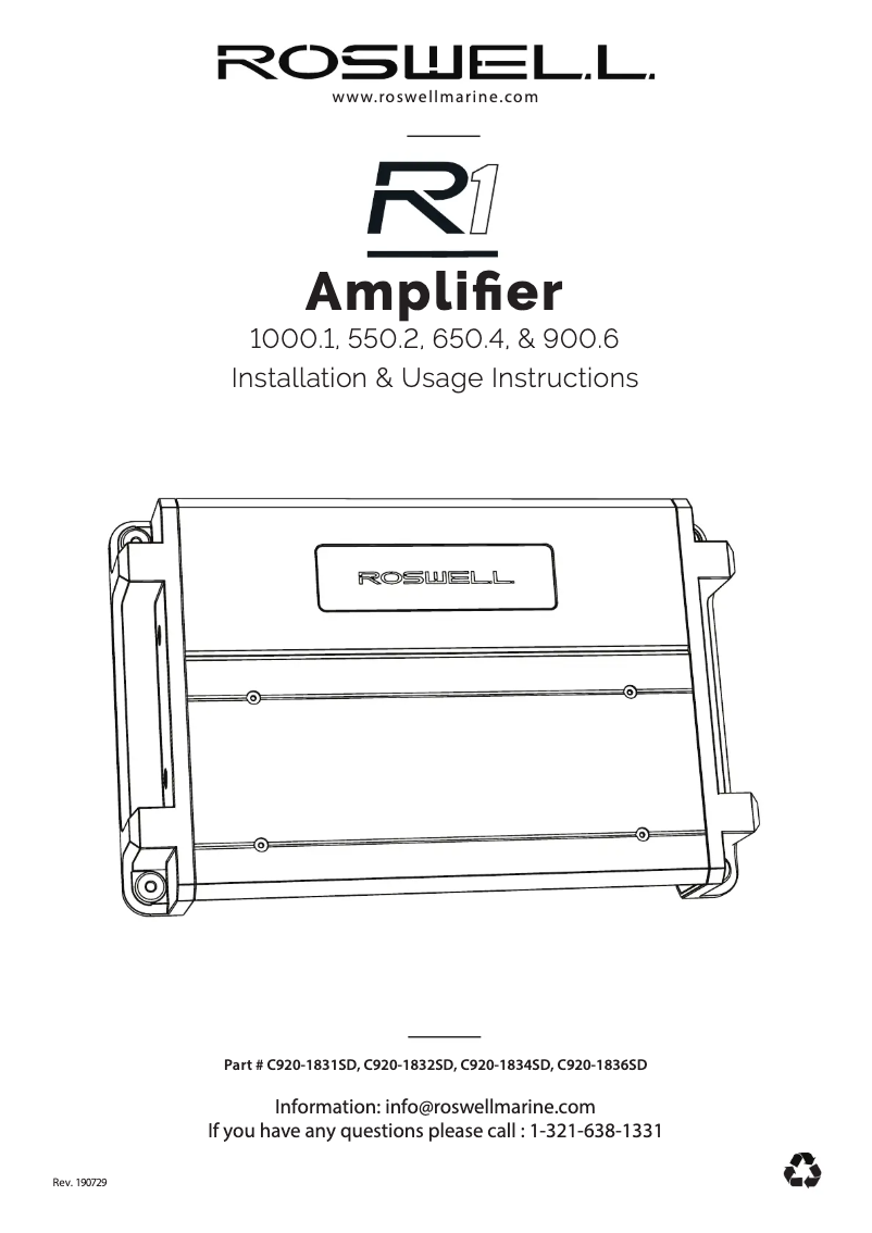 Image de la première page du manuel de l'appareil R1 650.4