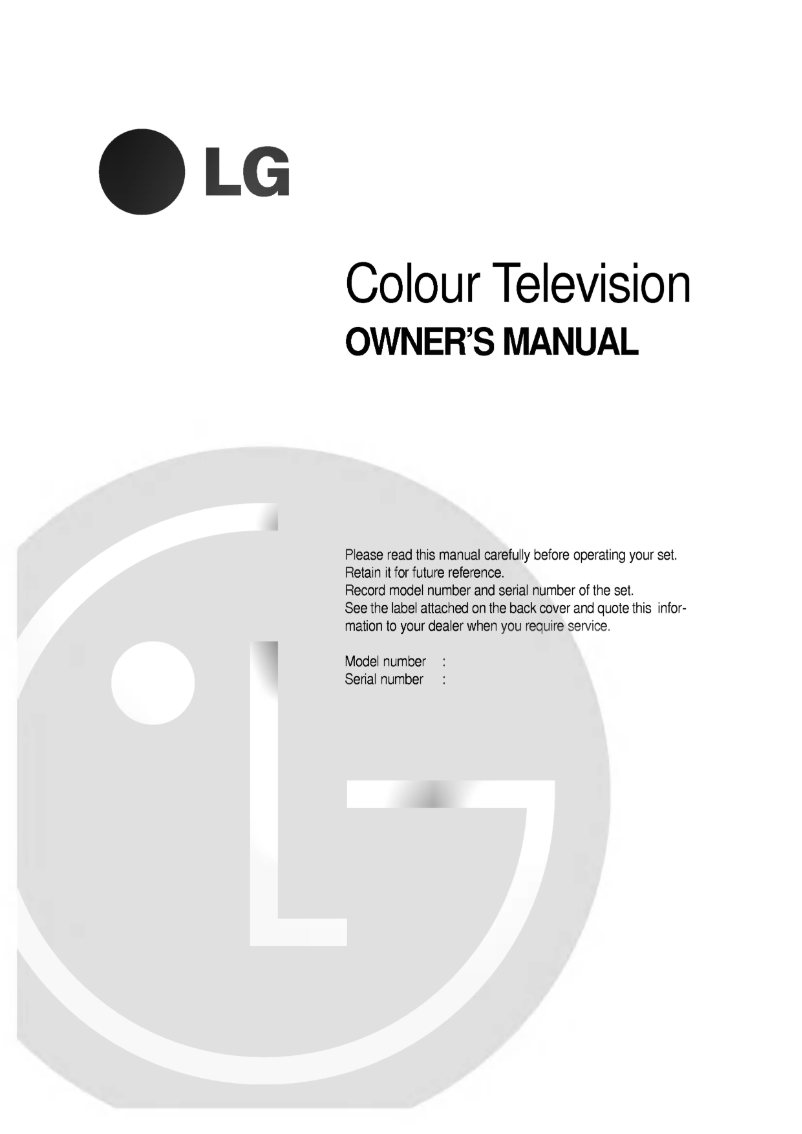 Page n°1 - Manuel utilisateur LG RT-54NA27RB
