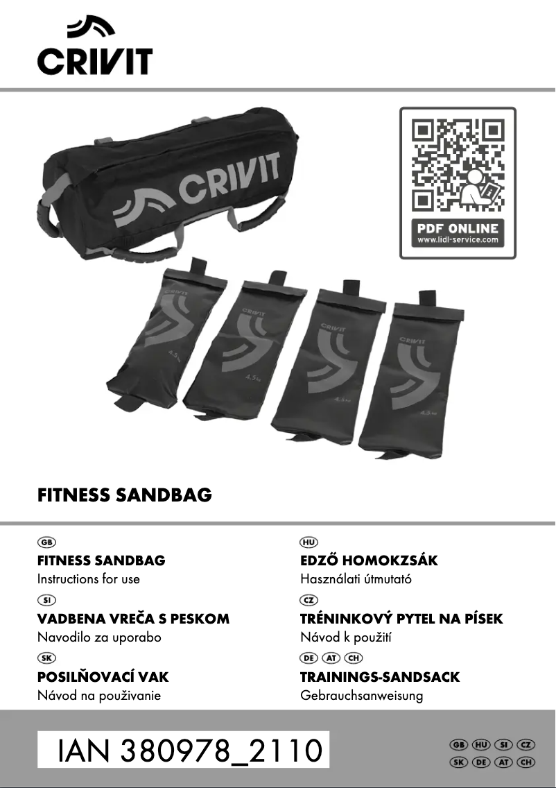 Page 1 de la notice Manuel utilisateur Crivit IAN 380978