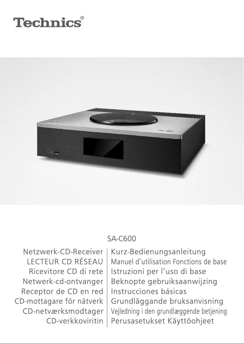 Image de la première page du manuel de l'appareil SA-C600