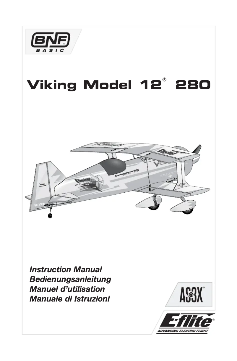 Page 1 de la notice Manuel utilisateur E-flite Viking Model 12 280 BNF Basic