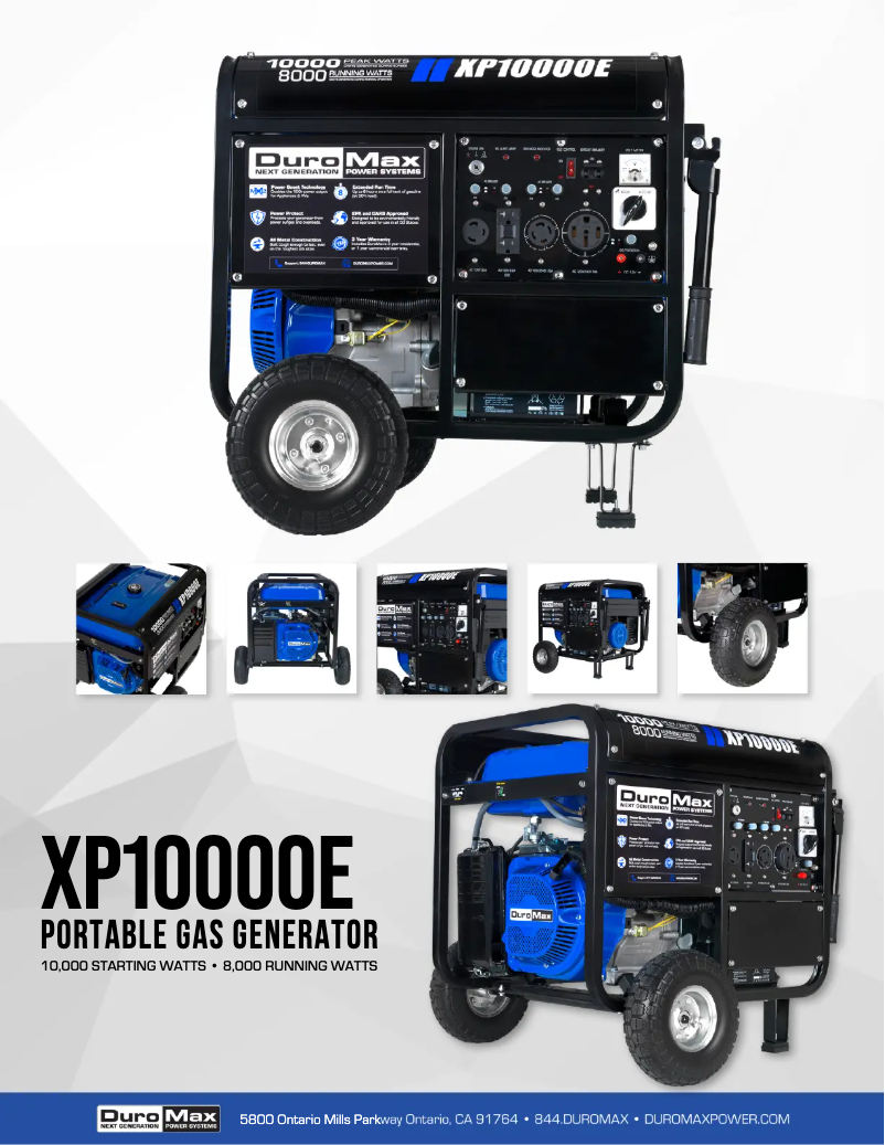 Page n°1 - Fiche technique DuroMax XP10000E