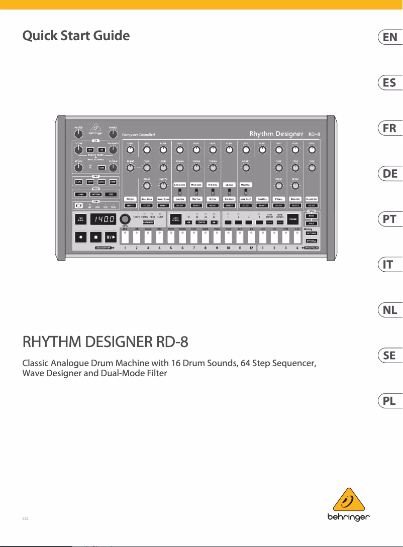 Image de la première page du manuel de l'appareil Rhythm Designer RD-8