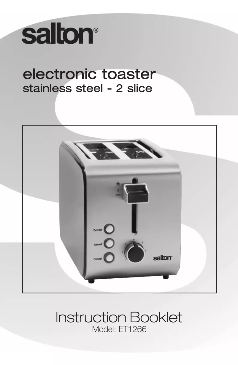 Image de la première page du manuel de l'appareil ET1266