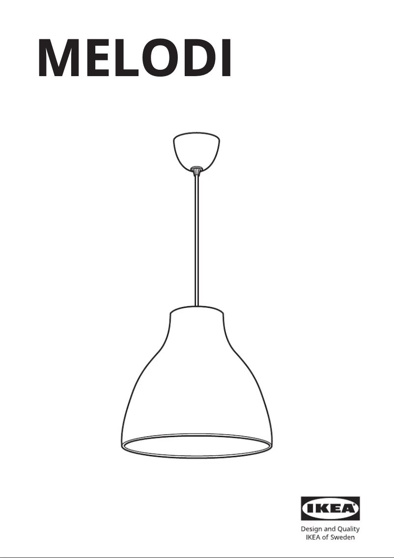 Page 1 de la notice Manuel utilisateur Ikea MELODI 203.865.29